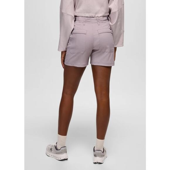 Prana Stretch Zion Cargo Short 5" Women's 10 Haze Standard Fit High Rise Stretch - Picture 2 of 13